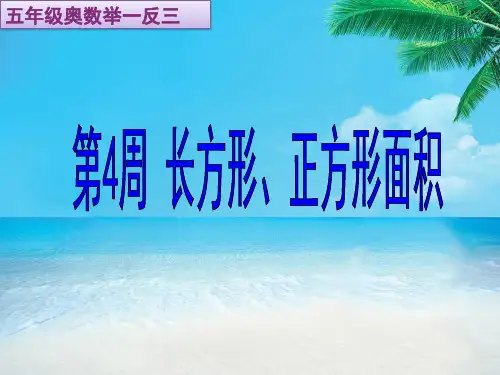 小学数学五年级数学奥数举一反三长方形正方形的面积04