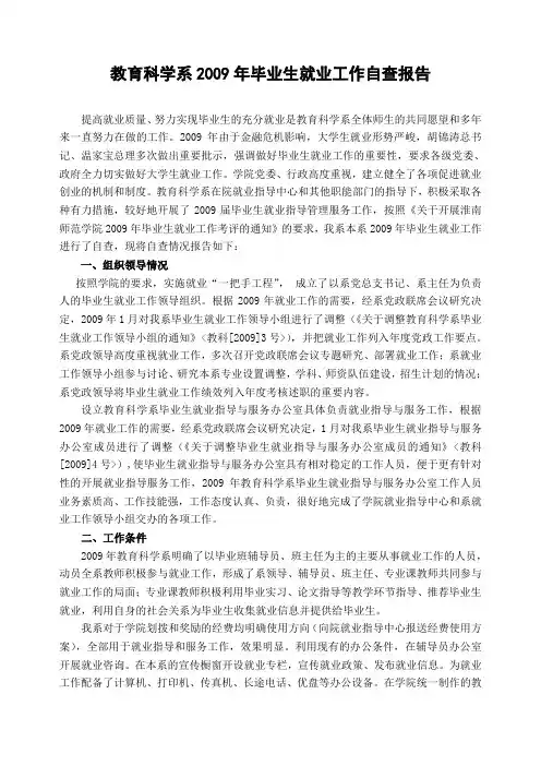 自查报告