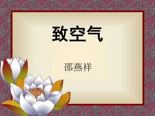 致空气精选教学PPT课件
