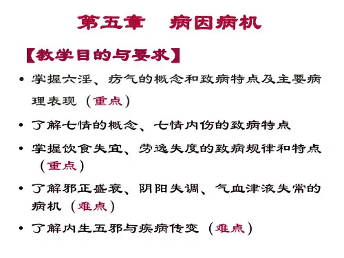 5病因病机精品PPT课件