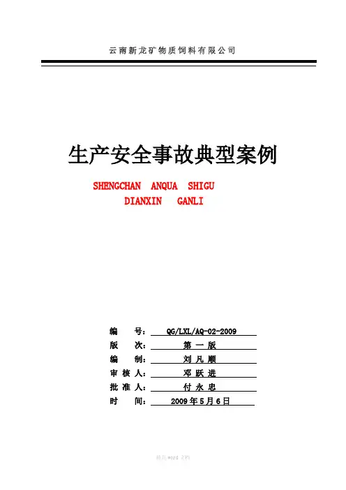 生产安全事故典型案例