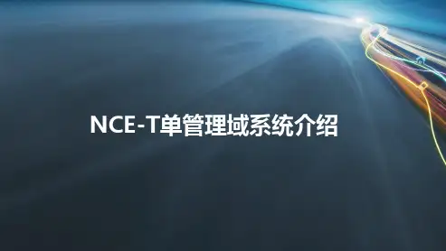 01-NCE-T单管理域系统介绍