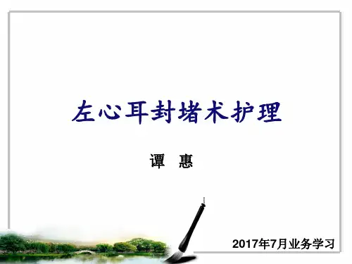 左心耳封堵术护理