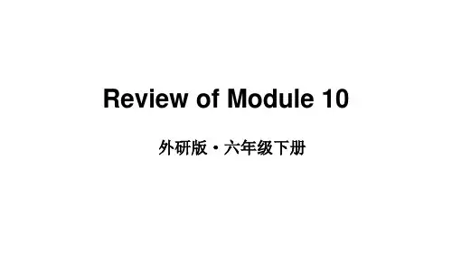 外研版(三起)六年级英语下册Review of Module 10课件