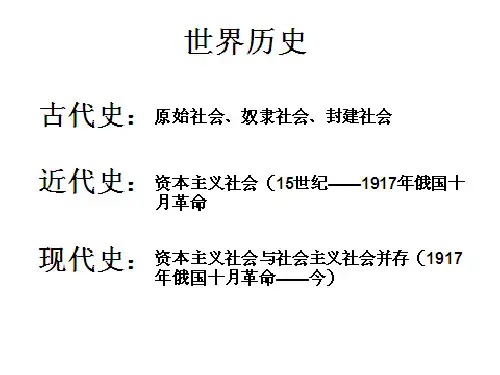 世界古代史(一至四单元)复习课件