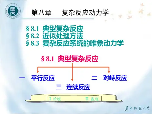 8. 1  典型复杂反应-平行反应