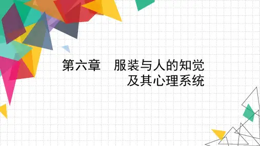 服装人体工程学6章  服装与人的知觉及其心理系统