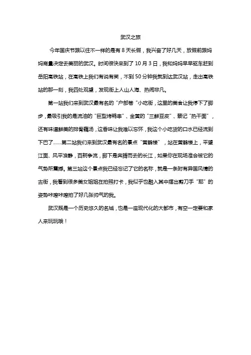 武汉之旅 