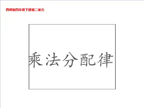 四年级下册数学课件2.2乘法运算律及简便运算114西师大版