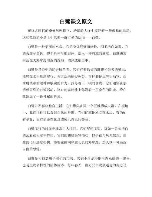 白鹭课文原文