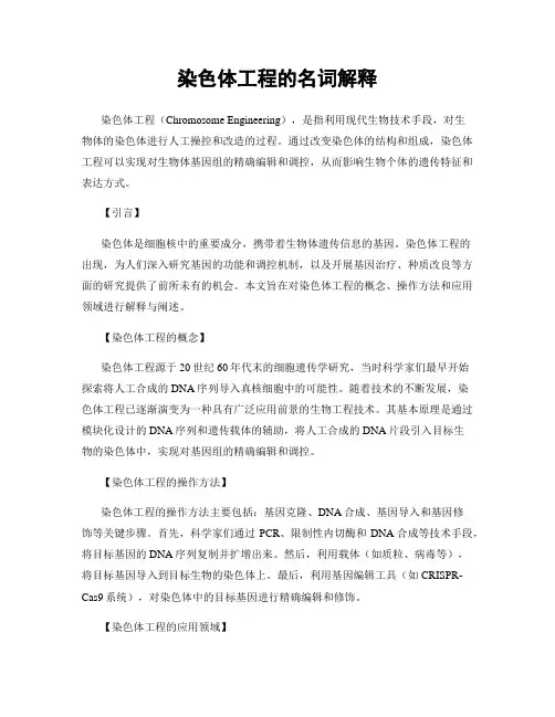 染色体工程的名词解释