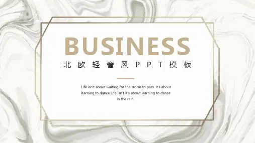 高端简约白金北欧轻奢风工作汇报PPT模板
