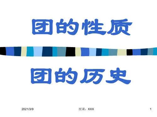 团校第一课：团的历史PPT课件