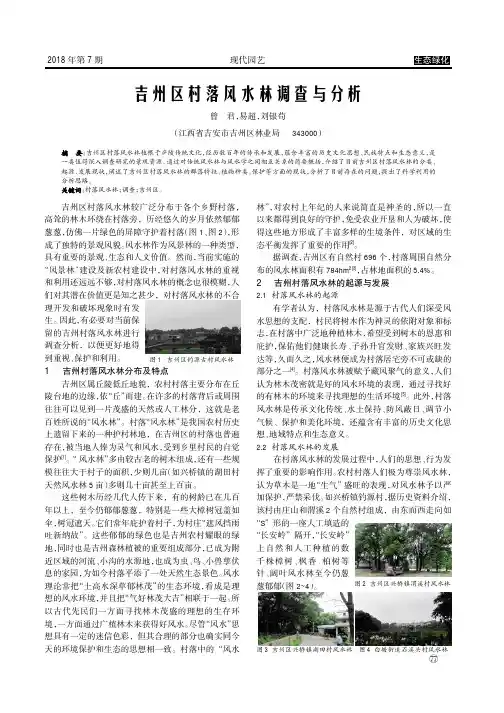 吉州区村落风水林调查与分析