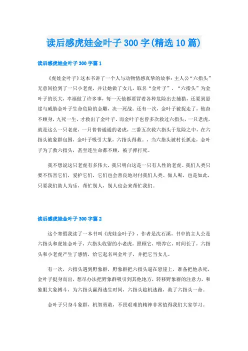 读后感虎娃金叶子300字(精选10篇)
