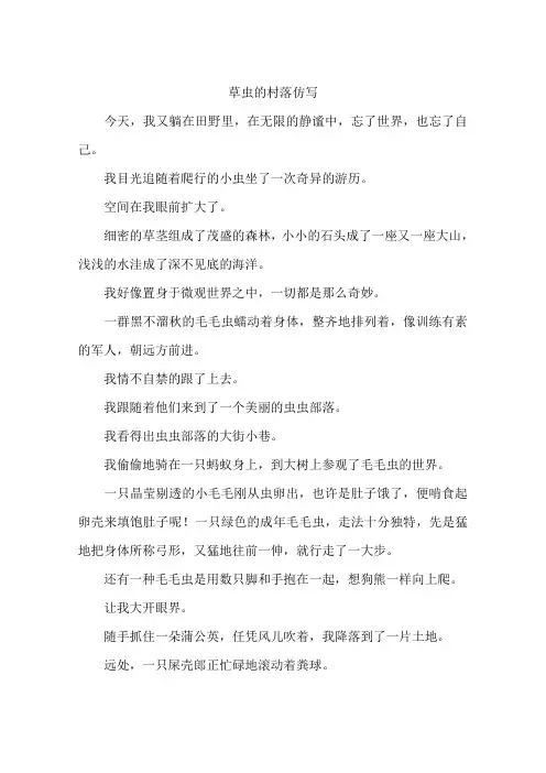 草虫的村落仿写-作文