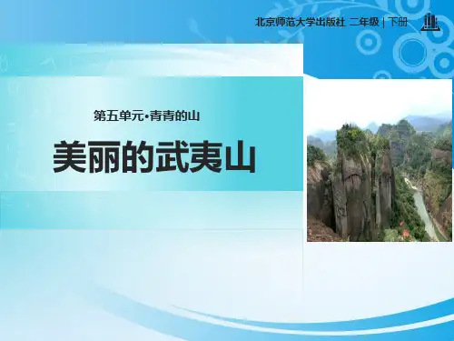 《美丽的武夷山》PPT