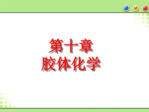 物理化学第十章,胶体化学
