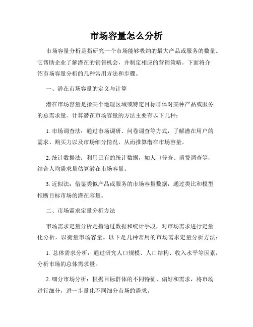 市场容量怎么分析