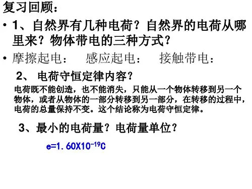 人教版高中物理选修库仑定律优秀ppt