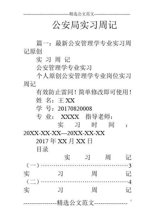 公安局实习周记