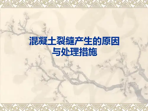 第5章专题——混凝土裂缝产生的原因与处理措施