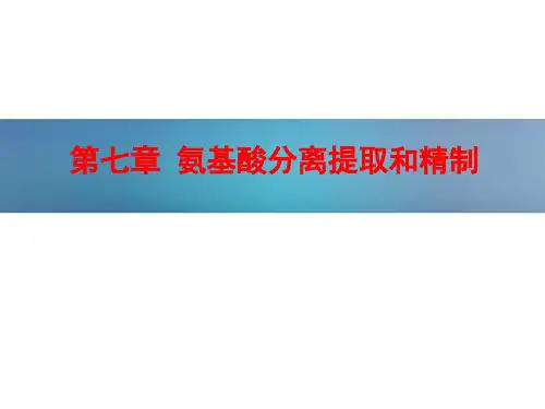 氨基酸工艺学PPT课件(共10单元)07 氨基酸分离提取和精制