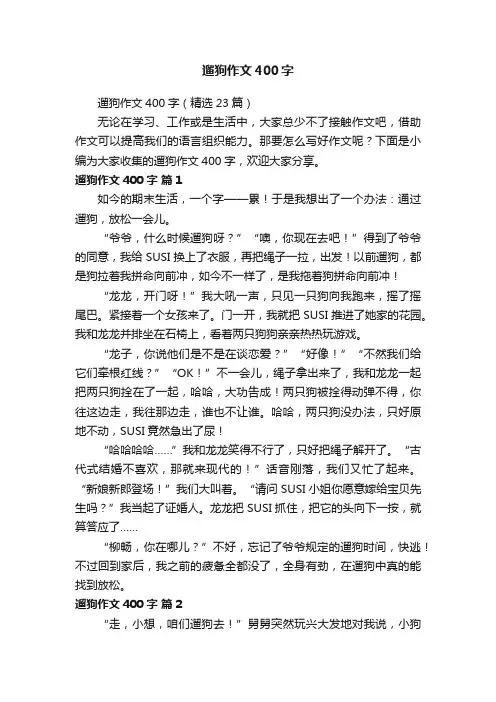 遛狗作文400字（精选23篇）