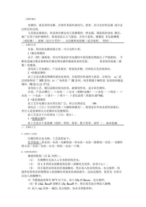 镀锌工艺流程