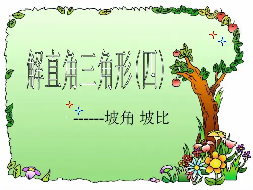 解直角三角形坡角坡比