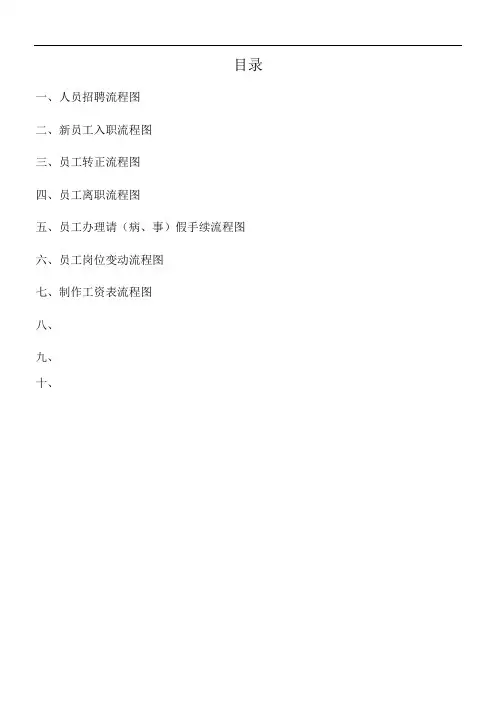 人事工作流程图及说明