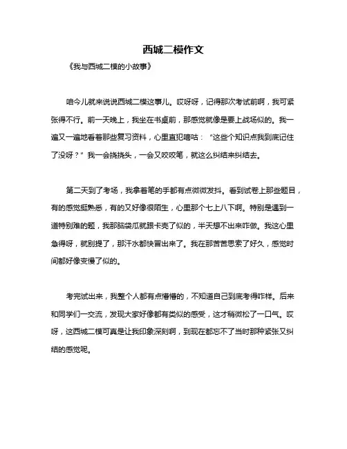 西城二模作文