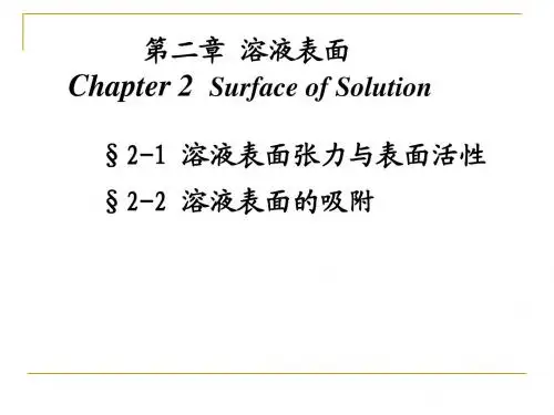 第二章 溶液表面