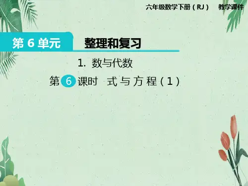 六年级下册数学课件第6单元1.数与代数 第6课时 式与方程(1)   人教新课标版 (共12张PPT)【实用资料】