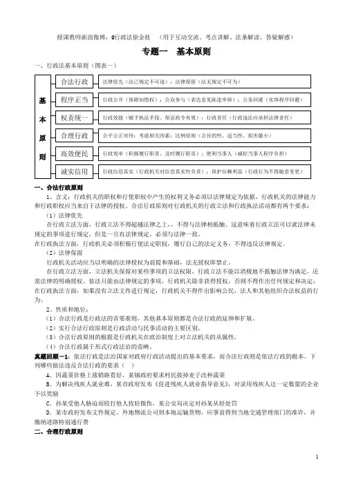 司考吧【讲义】年新起点系统强化班行政法-徐金桂讲义
