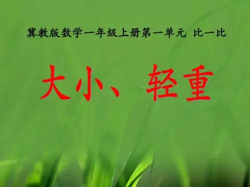 《大小、轻重》比一比精品ppt课件