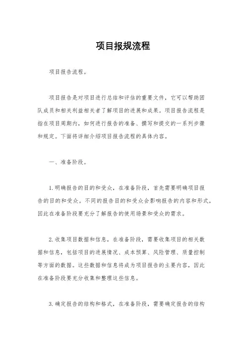 项目报规流程