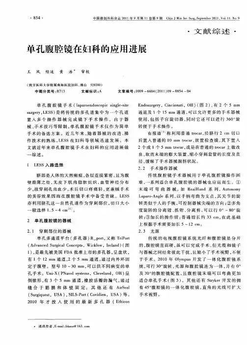 单孔腹腔镜在妇科的应用进展