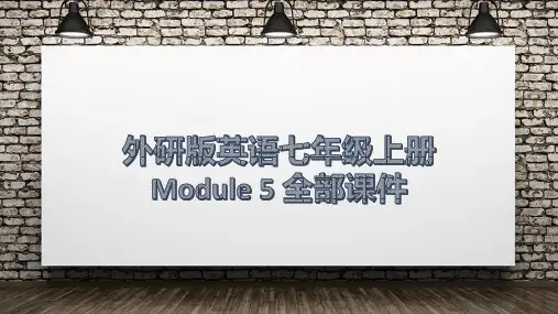 外研版英语七年级上册Module 5 全部课件