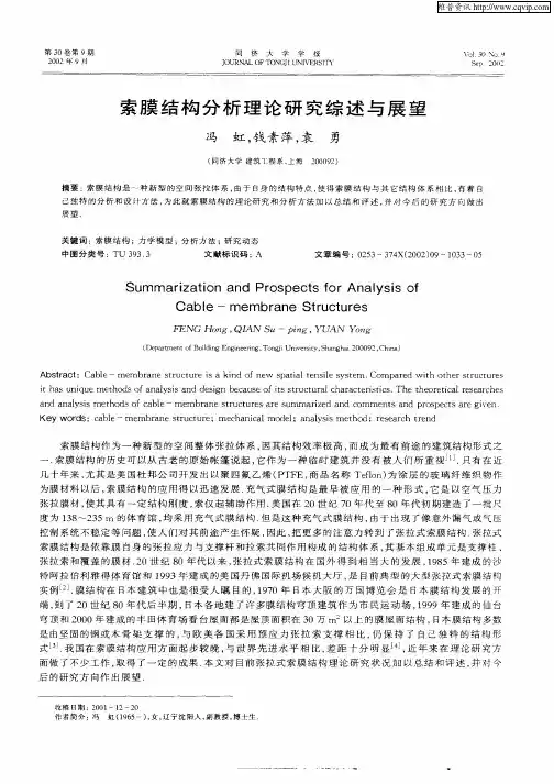 索膜结构分析理论研究综述与展望