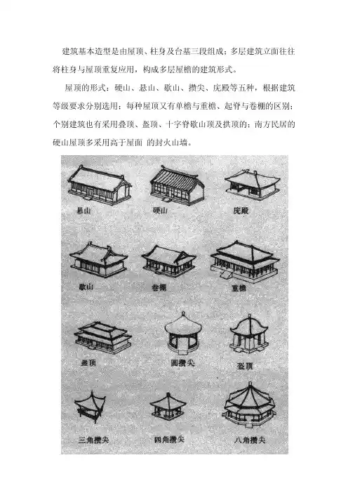 中国古建筑的屋顶形式