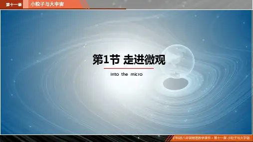 11-1 走进微观 课件 2022-2023学年沪科版物理八年级全一册