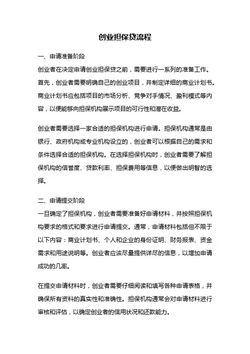 创业担保贷流程