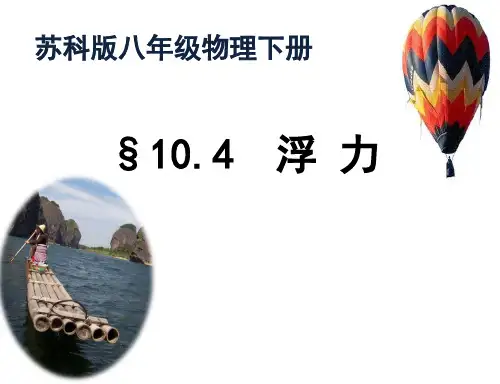 新苏科版八年级物理下册《十章. 压强和浮力  四、浮力》课件_4