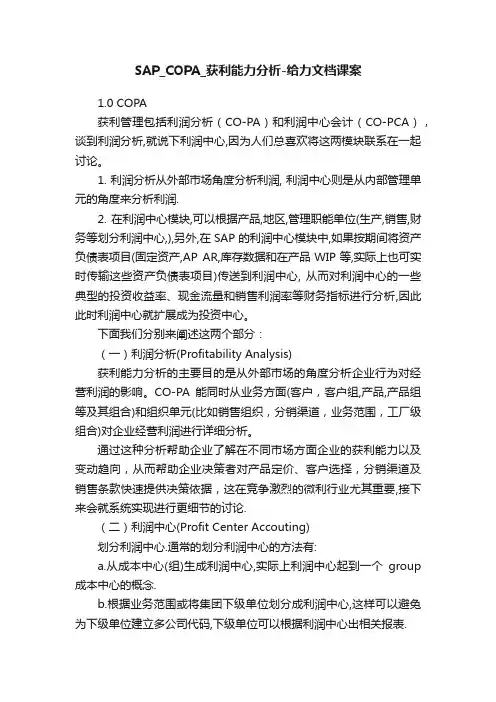 SAP_COPA_获利能力分析-给力文档课案