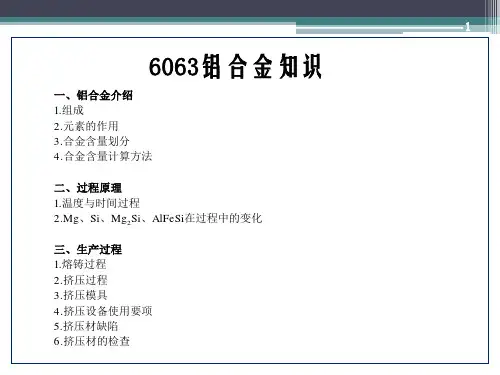 6063铝合金知识-学习用