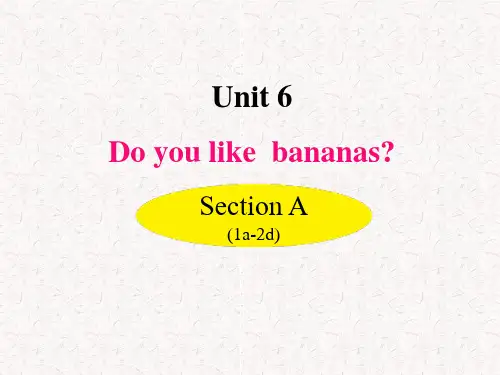 人教版七年级英语上册第六单元Section A (1a-2d)课件