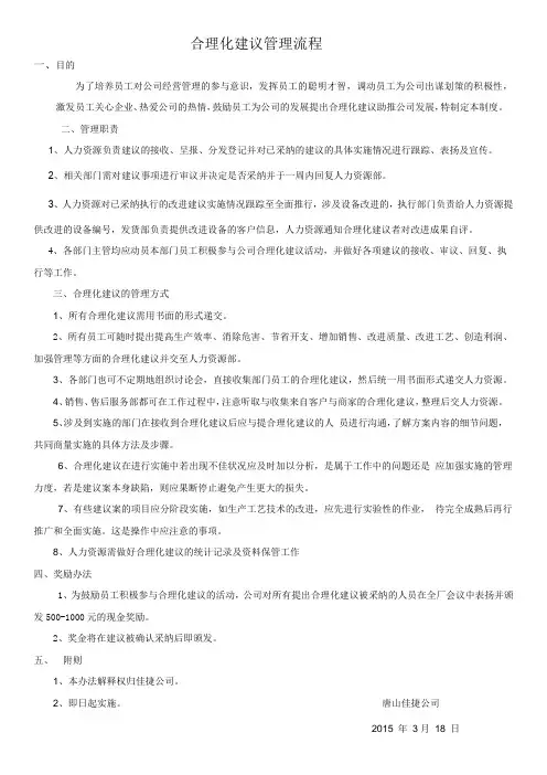 合理化建议流程
