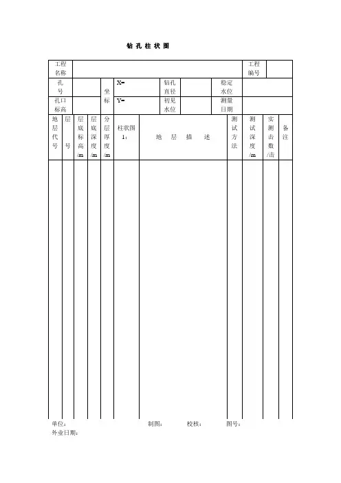 勘探表格