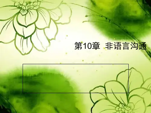 非语言沟通概述